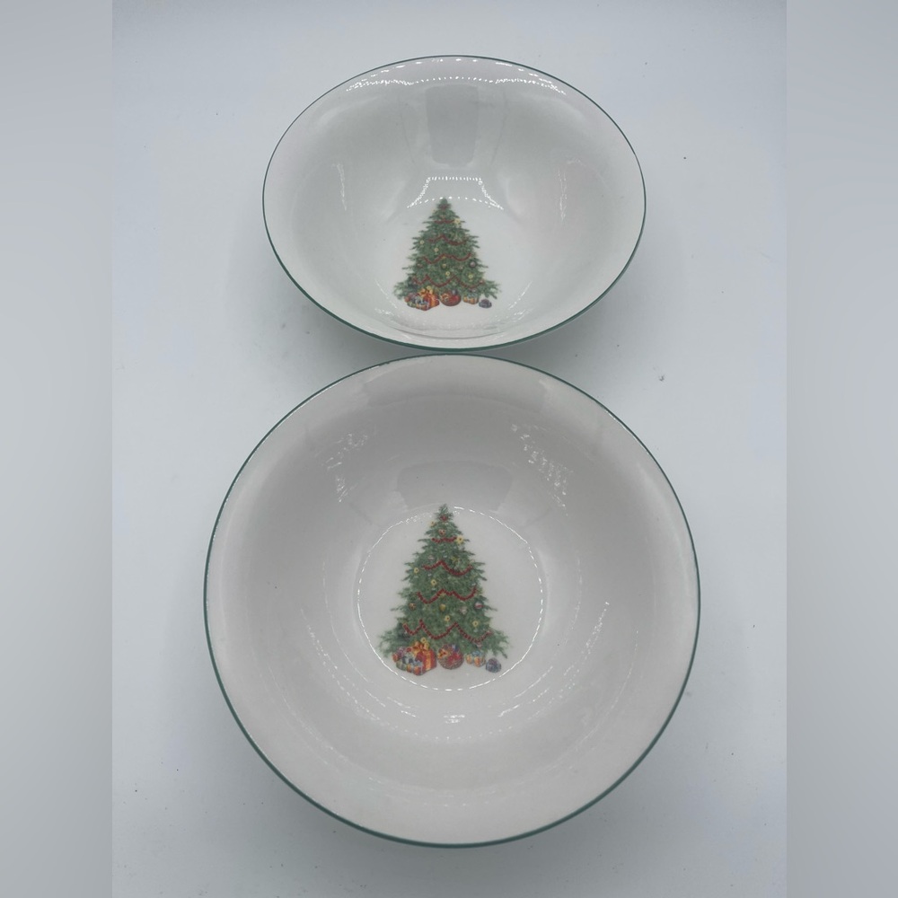 Trisa Stoneware Christmas Bowl Set of Two
